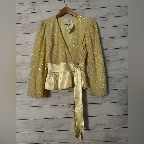 Notes Du Nord Sequins Blouse Size 38 - Picture 4 of 8